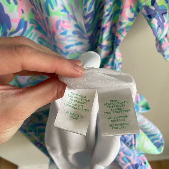 Lilly Pulitzer Darlah Stretch Dress - Blue/Green/Pink - Size 2 - Picture 13 of 13